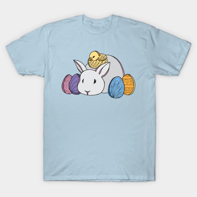 Springtime bunny T-Shirt by ColoringWithKristine